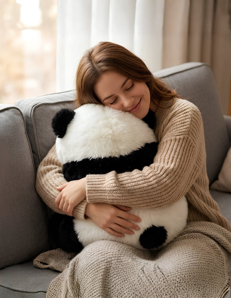 Anypillow Panda Plush Throw Pillow Cute Back View Design
