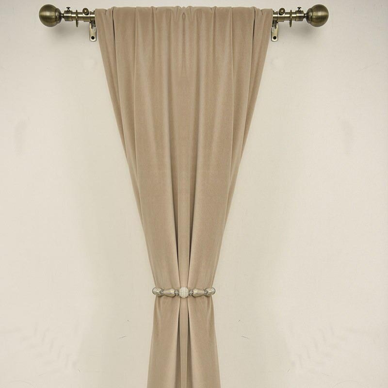 Anydrape 400cm Khaki High Quality Modern Velvet Blackout Curtains for Living Room Bedroom Dining Luxury Window Drape
