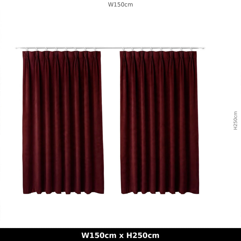 Anydrape Maroon Velvet Blackout Curtains – High‑Quality Modern Luxury Drapes for Living Room, Bedroom & Dining Windows