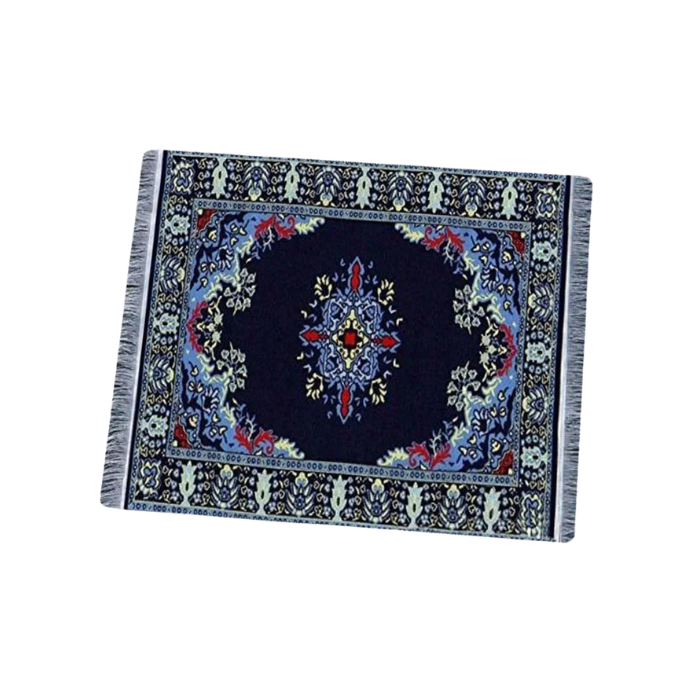 ANYMOB Mouse Pad Blue Green 22X18CM Persian Tribal Carpet Computer Office Desk Non-Slip Mat