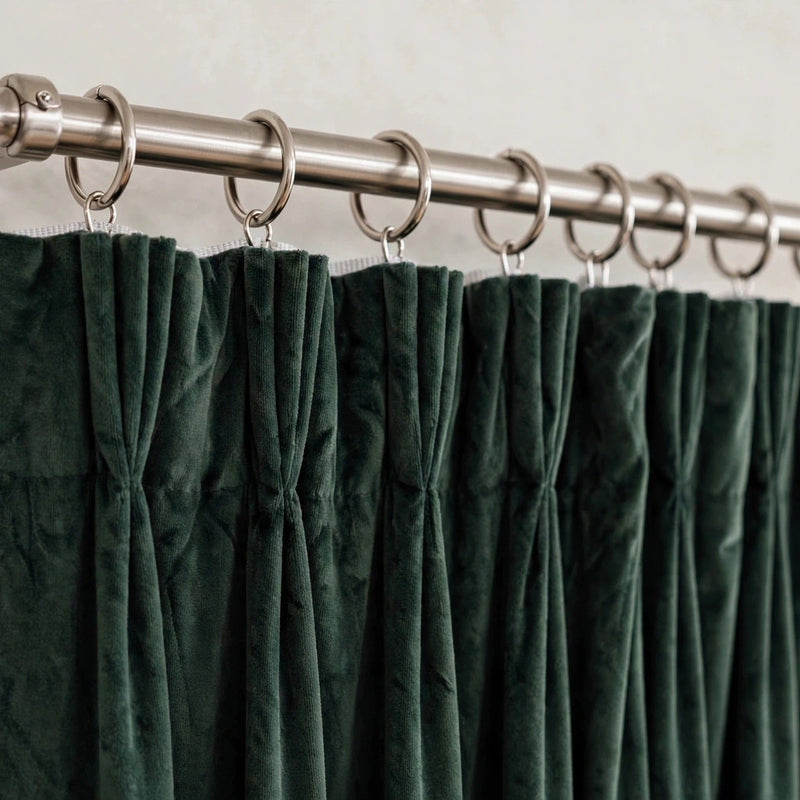 Anydrape Green Velvet Blackout Curtains – High‑Quality Modern Luxury Drapes for Living Room, Bedroom & Dining Windows