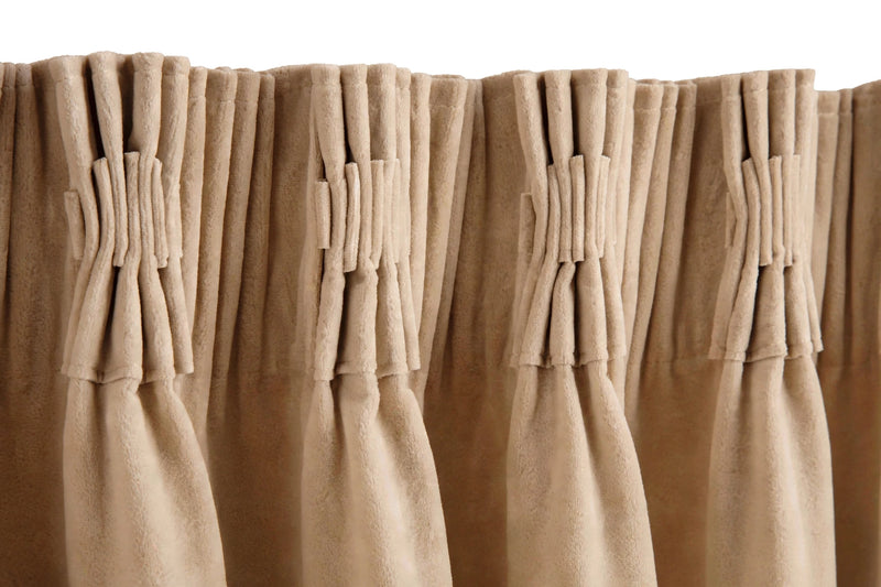 Anydrape Khaki Velvet Blackout Curtains – High‑Quality Modern Luxury Drapes for Living Room, Bedroom & Dining Windows