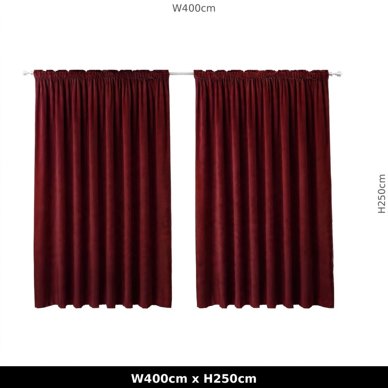 Anydrape Maroon Velvet Blackout Curtains – High‑Quality Modern Luxury Drapes for Living Room, Bedroom & Dining Windows