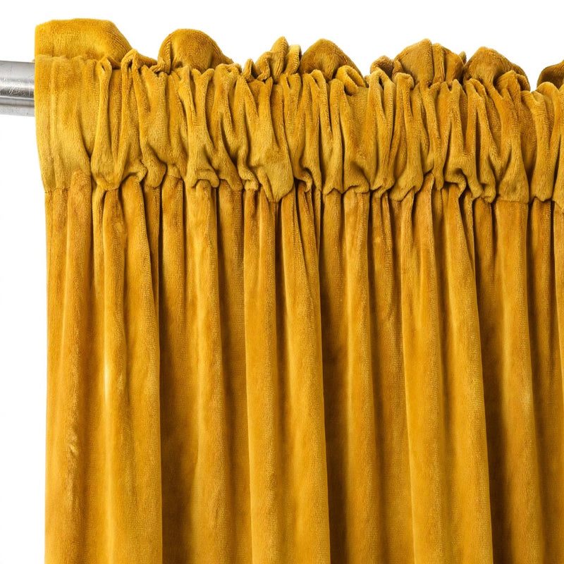 Anydrape Mustard Velvet Blackout Curtains – High‑Quality Modern Luxury Drapes for Living Room, Bedroom & Dining Windows