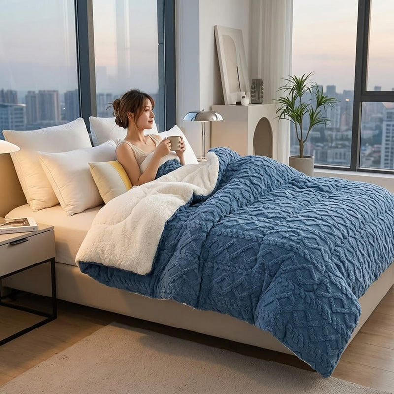 Anycozy Cashmere Blanket Thick Warm Quilt Comforter