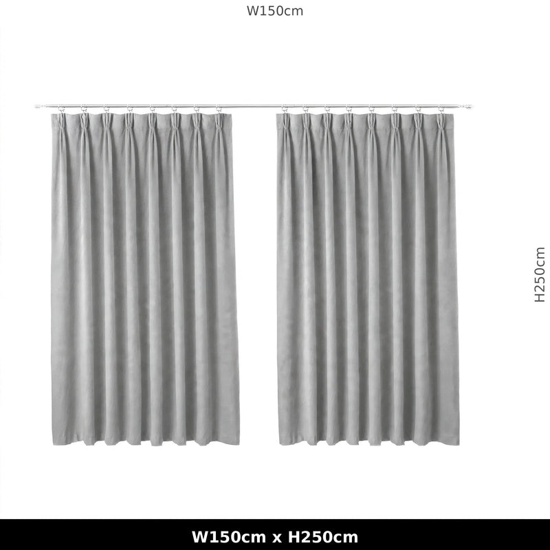 Anydrape Light Gray Velvet Blackout Curtains – High‑Quality Modern Luxury Drapes for Living Room, Bedroom & Dining Windows