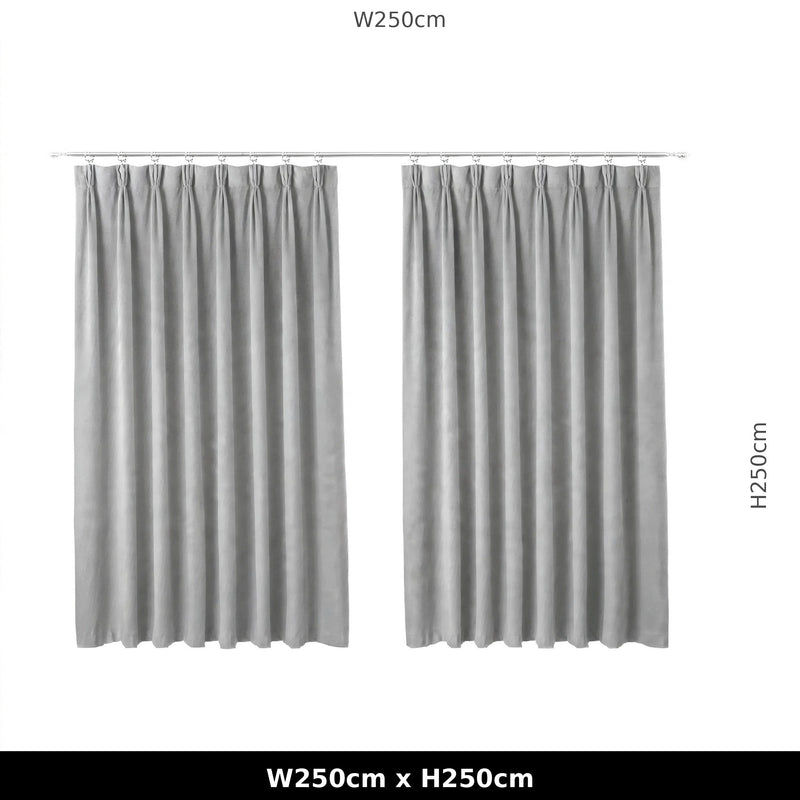 Anydrape Light Gray Velvet Blackout Curtains – High‑Quality Modern Luxury Drapes for Living Room, Bedroom & Dining Windows