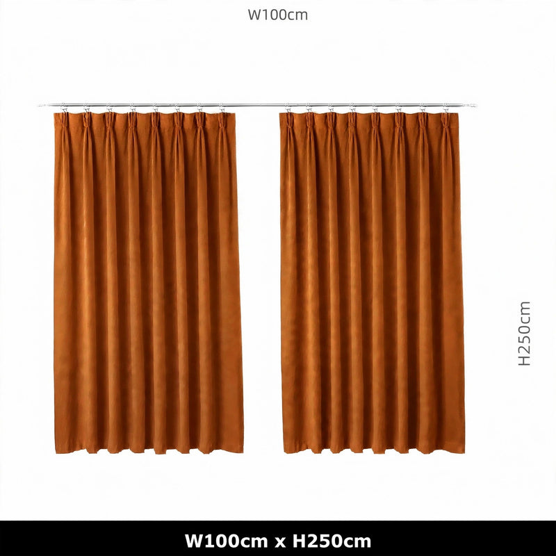 Anydrape Umber Velvet Blackout Curtains – High‑Quality Modern Luxury Drapes for Living Room, Bedroom & Dining Windows