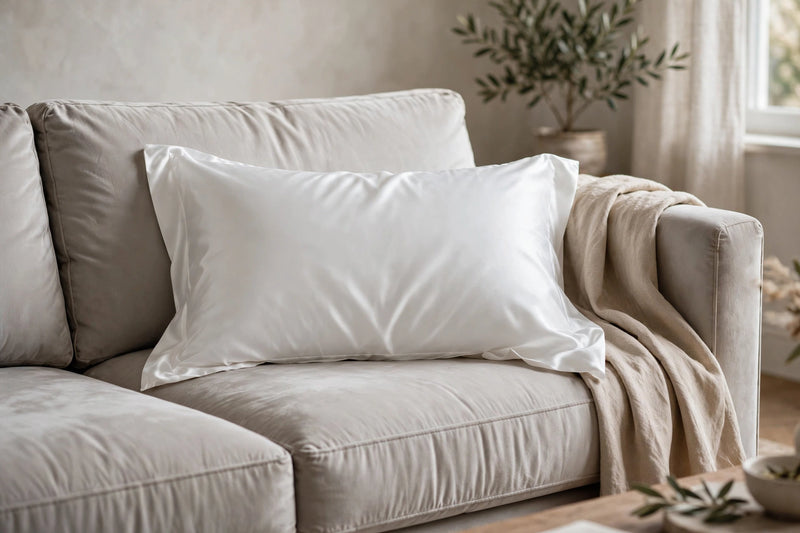 Anypillow White Pure Silk Pillowcase 50x90cm Soft Smooth Luxury Bedding