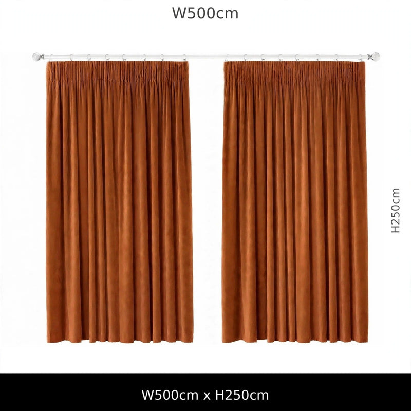 Anydrape Umber Velvet Blackout Curtains – High‑Quality Modern Luxury Drapes for Living Room, Bedroom & Dining Windows