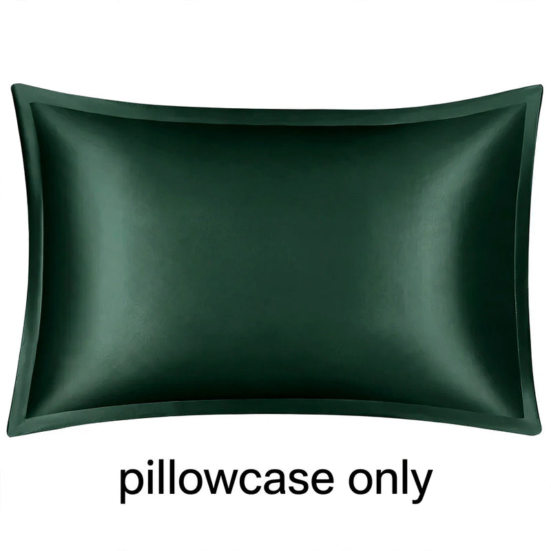 ANYHOUZ Pillowcase 50x90cm Green Pure Real Silk For Comfortable And Relaxing Home Bed
