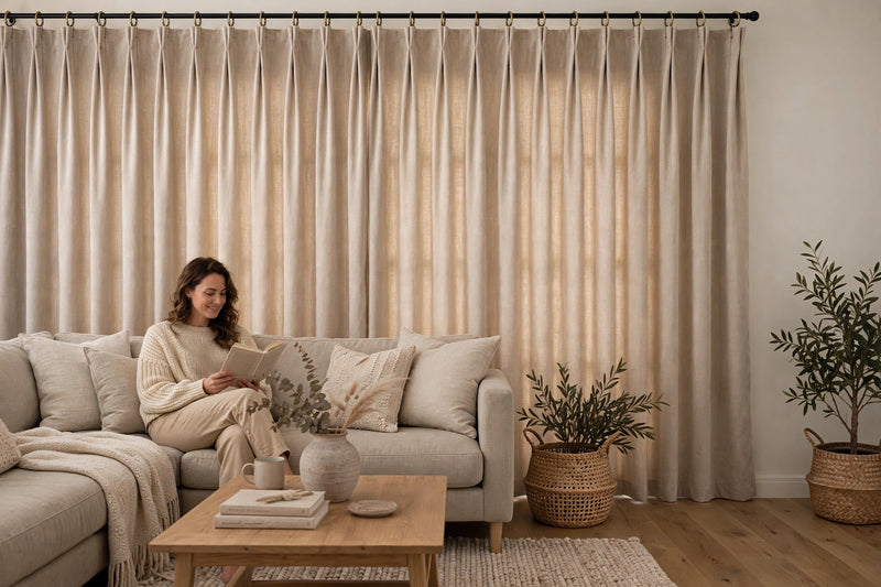 Anydrape Light Pawn Velvet Blackout Curtains – High‑Quality Modern Luxury Drapes for Living Room, Bedroom & Dining Windows