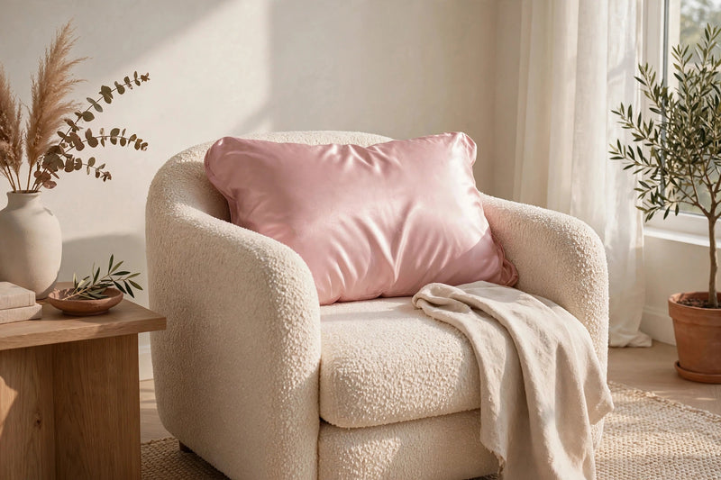 Anypillow Pillowcase 50x75cm Pink Natural Mulberry Silk For Comfortable And Relaxing Home Bed