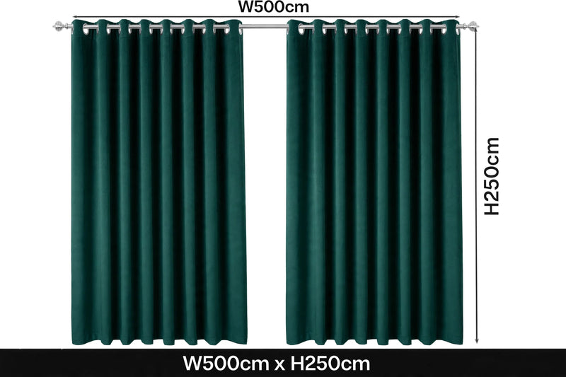 Anydrape Plain Dark Green Luxury Curtains – Modern Textured Drapes for Living Room, Bedroom & Dining Decor