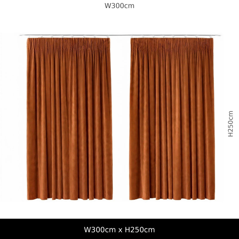 Anydrape Umber Velvet Blackout Curtains – High‑Quality Modern Luxury Drapes for Living Room, Bedroom & Dining Windows