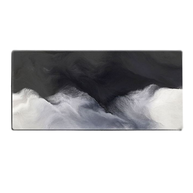 ANYMOB Mouse Pad Black White 350X600X2MM Abstract Computer Keyboard Pad Non-Slip Rubber Mat