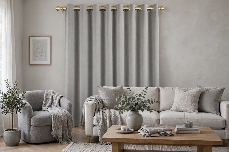 Anydrape Gray Velvet Blackout Curtains – High‑Quality Modern Luxury Drapes for Living Room, Bedroom & Dining Windows