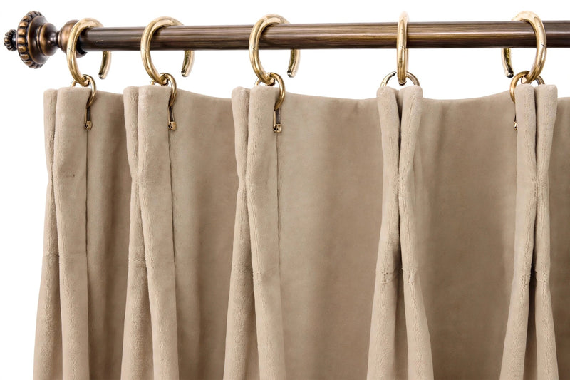 Anydrape Beige Velvet Blackout Curtains – High‑Quality Modern Luxury Drapes for Living Room, Bedroom & Dining Windows