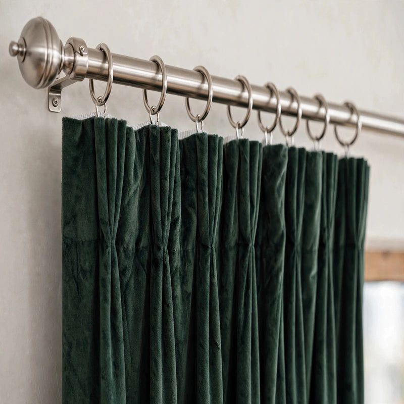 Anydrape Green Velvet Blackout Curtains – High‑Quality Modern Luxury Drapes for Living Room, Bedroom & Dining Windows