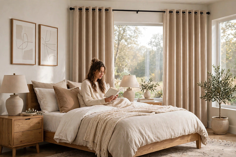 Anydrape Light Pawn Velvet Blackout Curtains – High‑Quality Modern Luxury Drapes for Living Room, Bedroom & Dining Windows