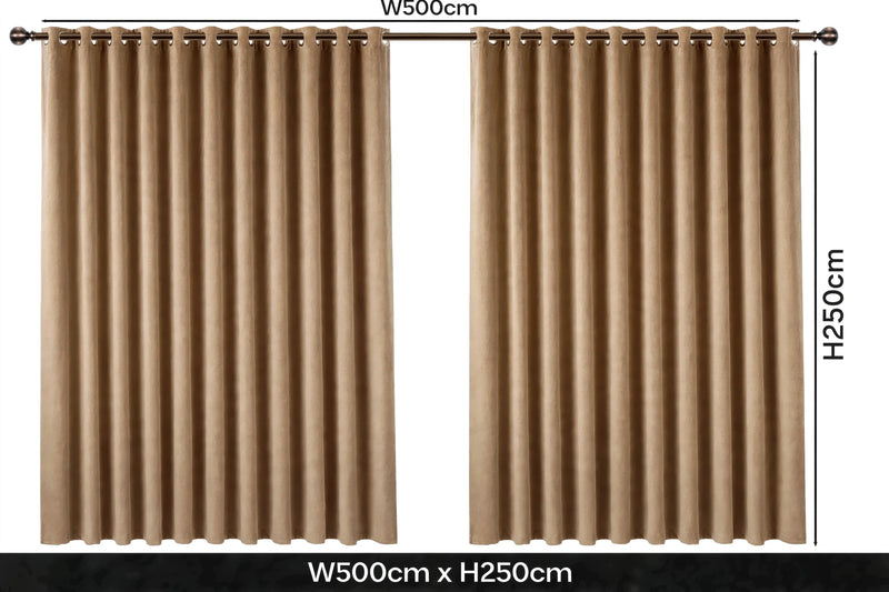 Anydrape Khaki Velvet Blackout Curtains – High‑Quality Modern Luxury Drapes for Living Room, Bedroom & Dining Windows