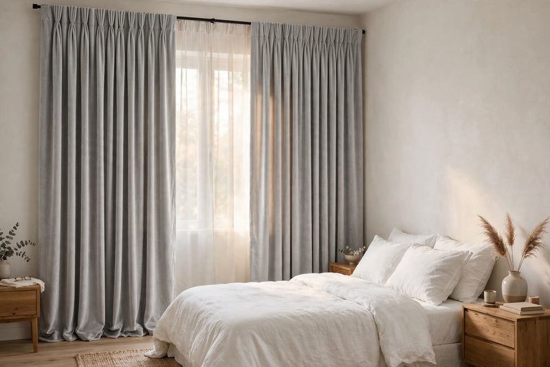 Anydrape Gray Velvet Blackout Curtains – High‑Quality Modern Luxury Drapes for Living Room, Bedroom & Dining Windows