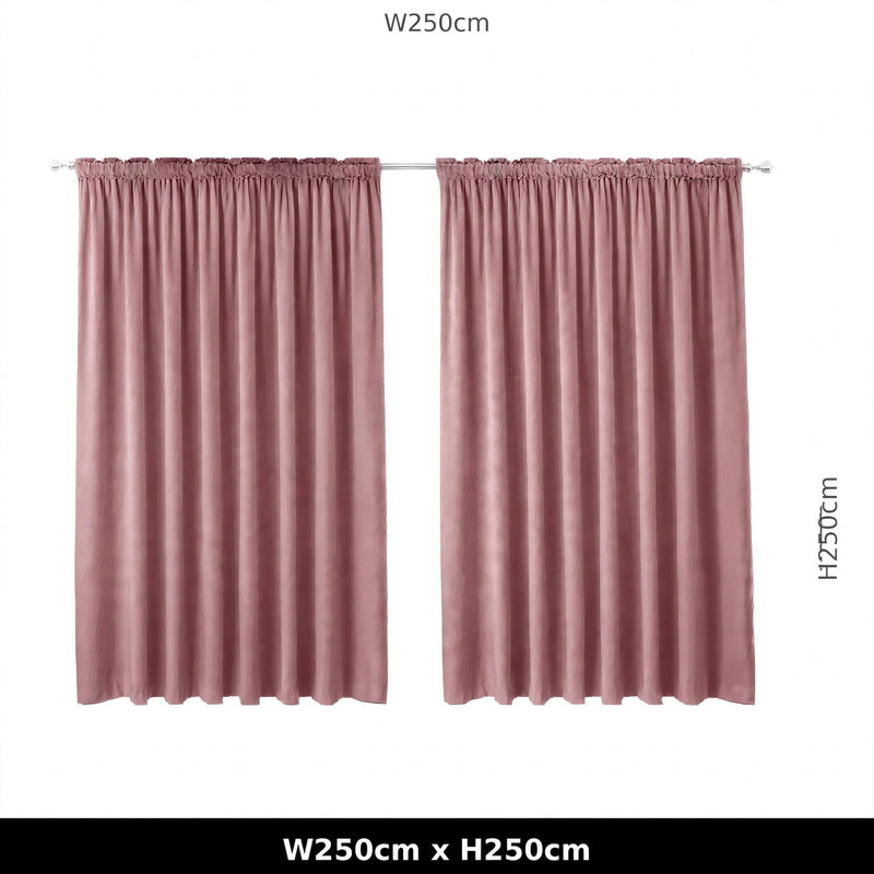 Anydrape Dark Peach Velvet Blackout Curtains – High‑Quality Modern Luxury Drapes for Living Room, Bedroom & Dining Windows