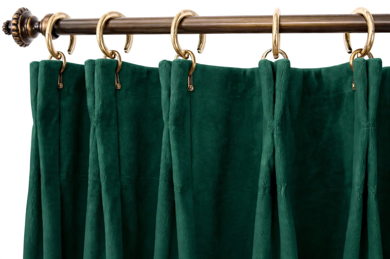 Anydrape Plain Dark Green Luxury Curtains – Modern Textured Drapes for Living Room, Bedroom & Dining Decor