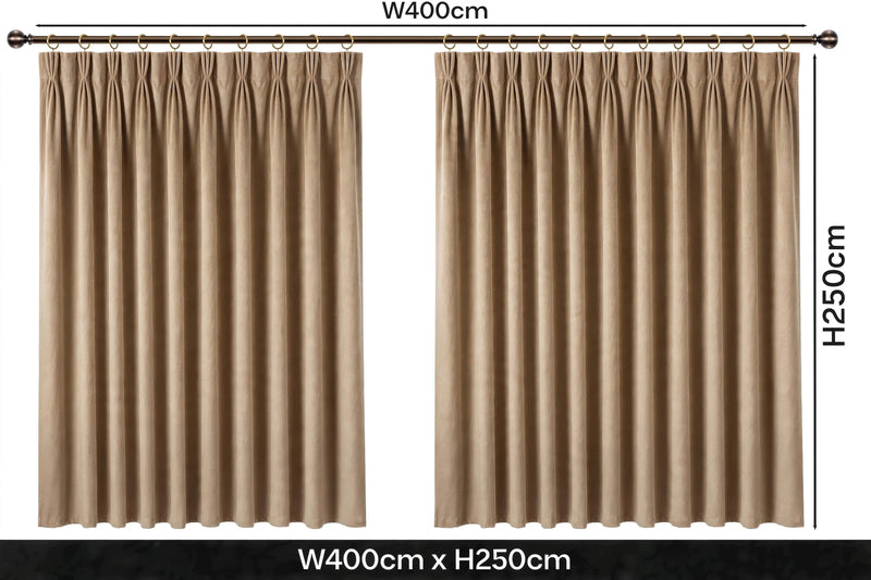 Anydrape Khaki Velvet Blackout Curtains – High‑Quality Modern Luxury Drapes for Living Room, Bedroom & Dining Windows