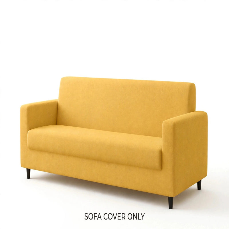Anyseat 3-Seater Sofa Cover – Plain Yellow Style Slipcover for Living Room Chair Protection