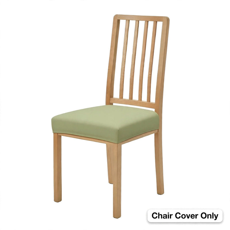 Anyseat Plain Light Green Stretch Chair Cover – Washable, Removable Dining & Kitchen Seat Protector