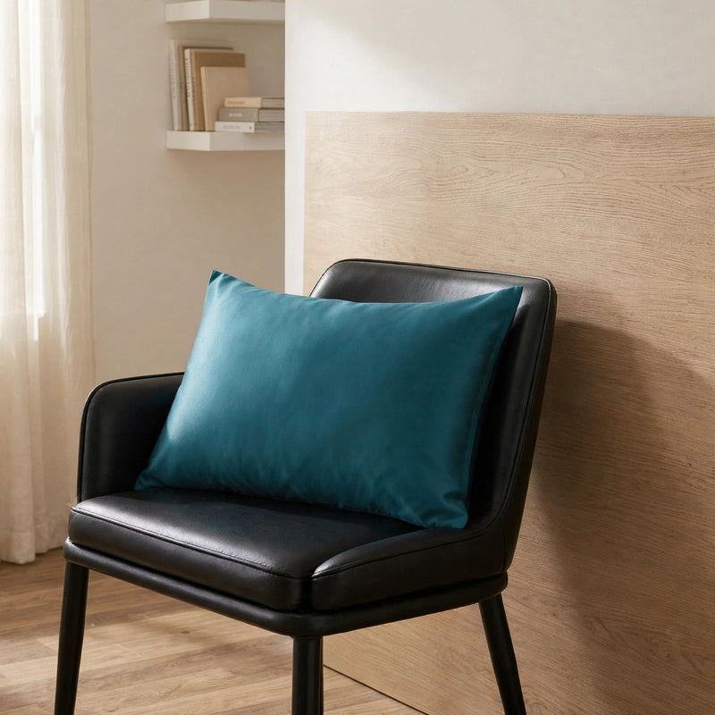 ANYHOUZ Pillowcase 51x66cm Teal Natural Mulberry Silk For Comfortable And Relaxing Home Bed