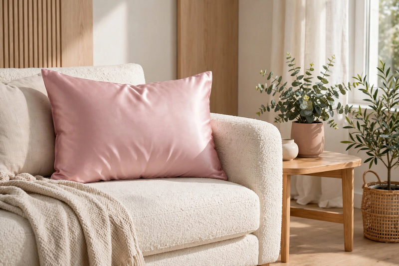 Anypillow Pink Mulberry Silk Pillowcase 50x90cm Luxury Soft Bedding