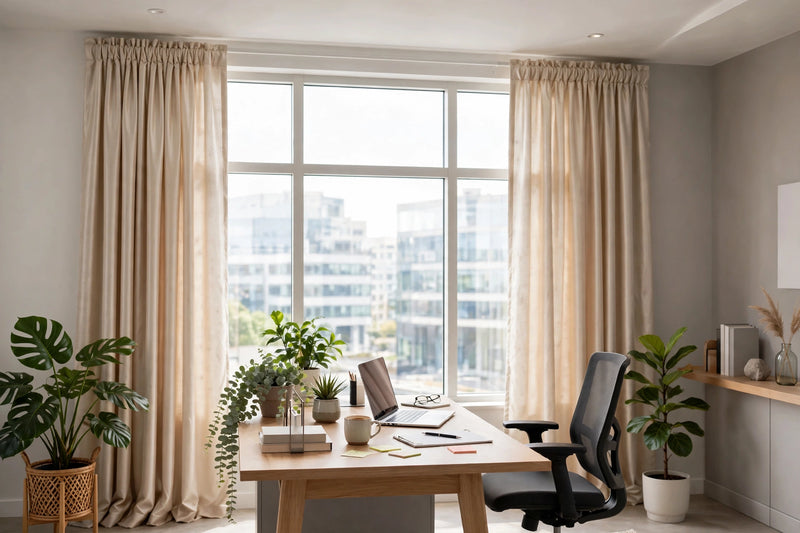Anydrape Beige Velvet Blackout Curtains – High‑Quality Modern Luxury Drapes for Living Room, Bedroom & Dining Windows