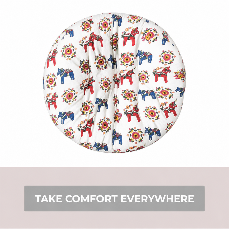 Anypillow White Mixed Print Chair Pad – Soft Seat Cushion