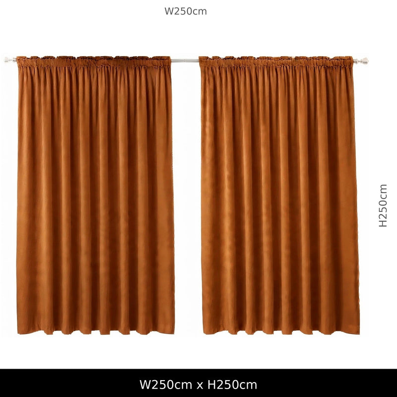 Anydrape Umber Velvet Blackout Curtains – High‑Quality Modern Luxury Drapes for Living Room, Bedroom & Dining Windows