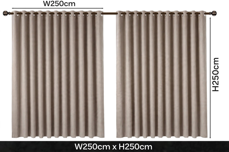 Anydrape Khaki Velvet Blackout Curtains – High‑Quality Modern Luxury Drapes for Living Room, Bedroom & Dining Windows