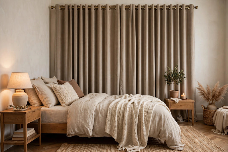 Anydrape Light Pawn Velvet Blackout Curtains – High‑Quality Modern Luxury Drapes for Living Room, Bedroom & Dining Windows