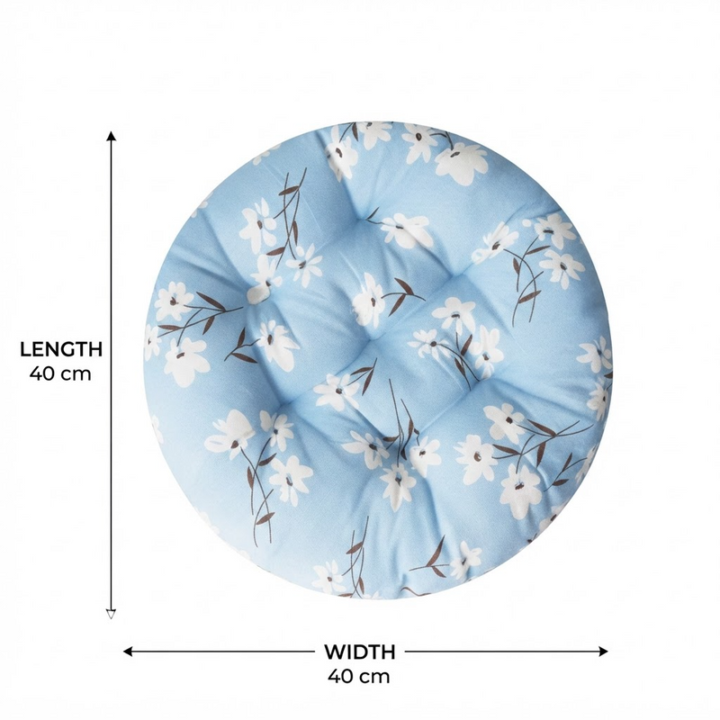 Anypillow Blue Floral Chair Pad – Soft Seat Cushion