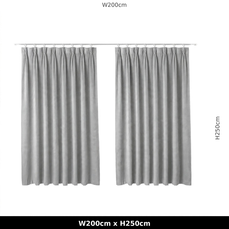 Anydrape Light Gray Velvet Blackout Curtains – High‑Quality Modern Luxury Drapes for Living Room, Bedroom & Dining Windows