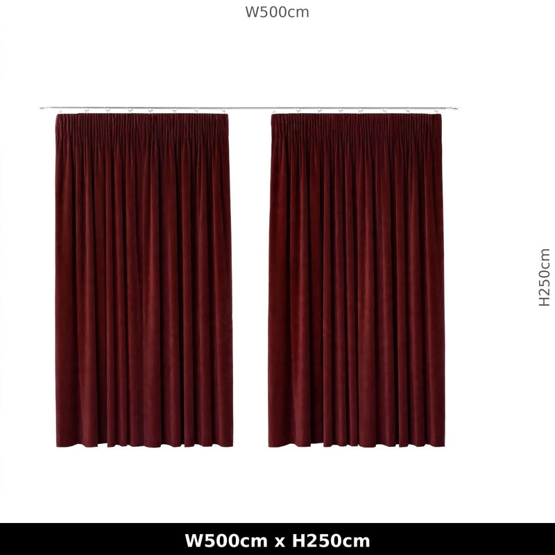 Anydrape Maroon Velvet Blackout Curtains – High‑Quality Modern Luxury Drapes for Living Room, Bedroom & Dining Windows