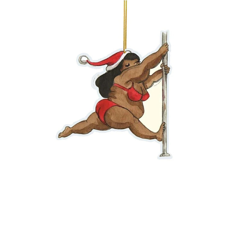 ANYDECO Christmas Funny Hanging Male Female Dance Pendan Ornaments 