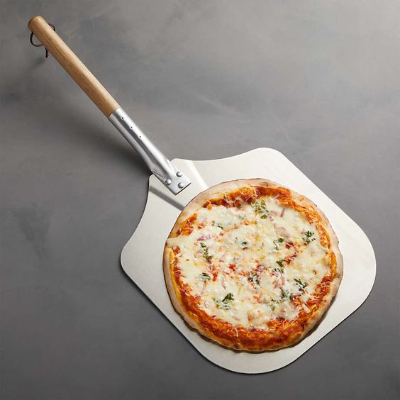Anygleam 30x35cm Inch Pizza Spatula With Wooden Handle Bakeware Kitchen Tools Oxidation