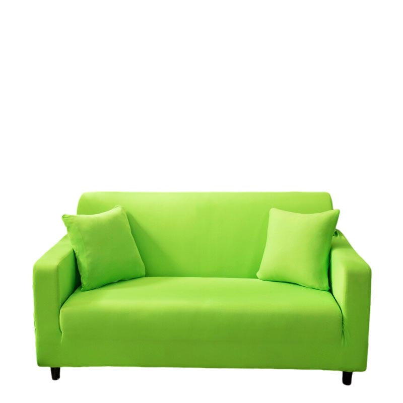 Anyhouz 3 Seater Sofa Cover Plain Apple Green Style and Protection For Living Room Sofa Chair Elastic Stretchable Slipcover