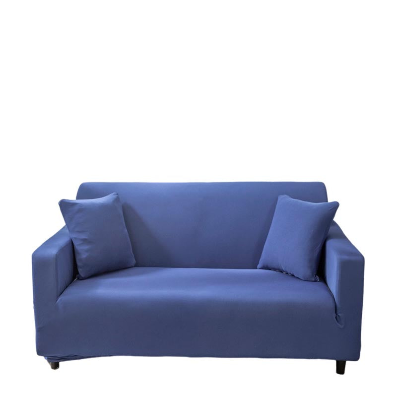 Anyhouz 3 Seater Sofa Cover Plain Royal Blue Style and Protection For Living Room Sofa Chair Elastic Stretchable Slipcover