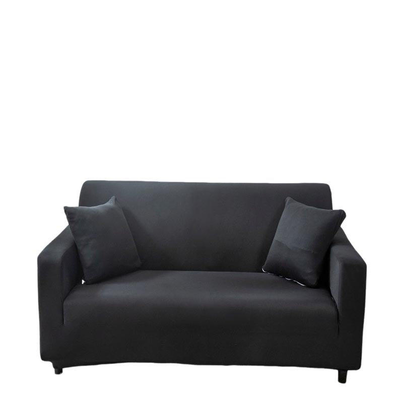 Anyseat 3 Seater Sofa Cover Plain Black Style and Protection For Living Room Sofa Chair Elastic Stretchable Slipcover