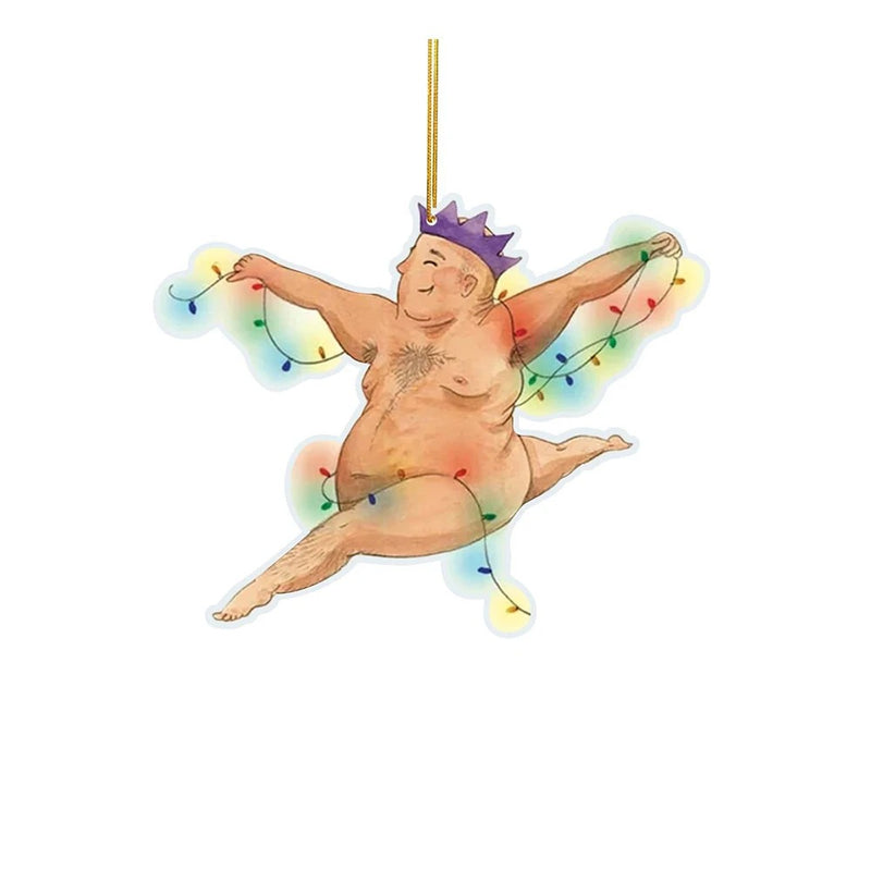 ANYDECO Christmas Funny Hanging Male Female Dance Pendan Ornaments 
