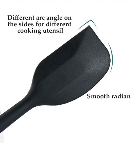 Anygleam Silicone Grey Seamless Spatula 4 Set Kitchen Accessories Baking Utensil Kit Bread Cake Mixing Tools Cooking Scraper Heat Resistant