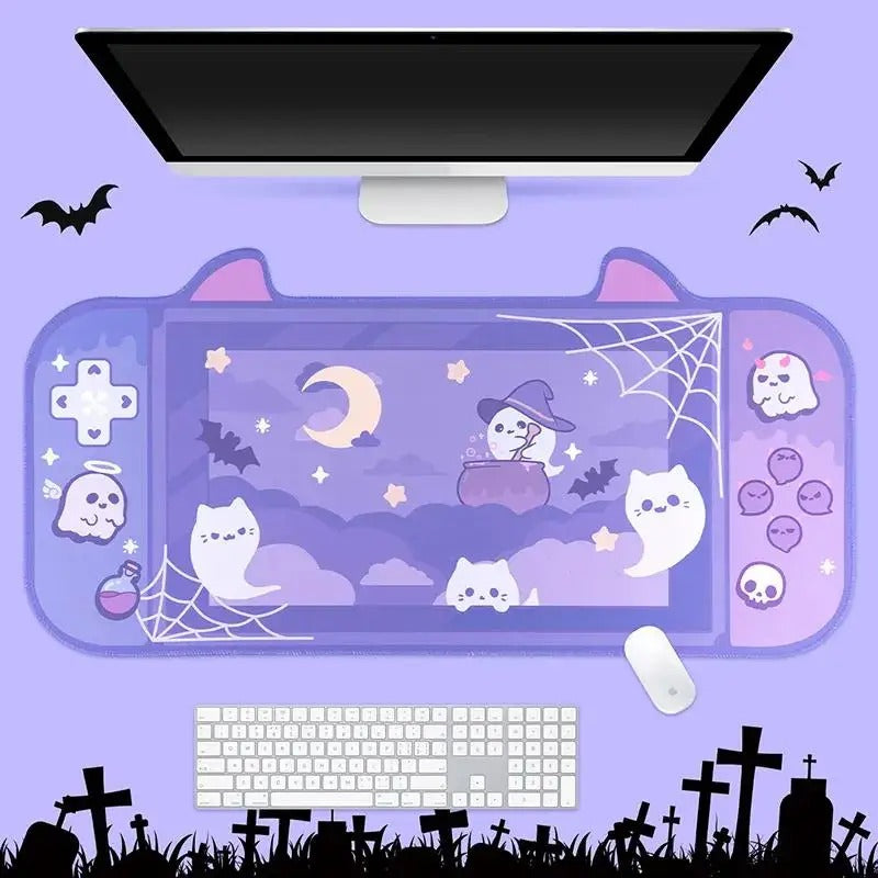 ANYMOB Mouse Pad Dark Violet Cute Kawaaii Game Pad Non-Slip Soft Rubber Mat