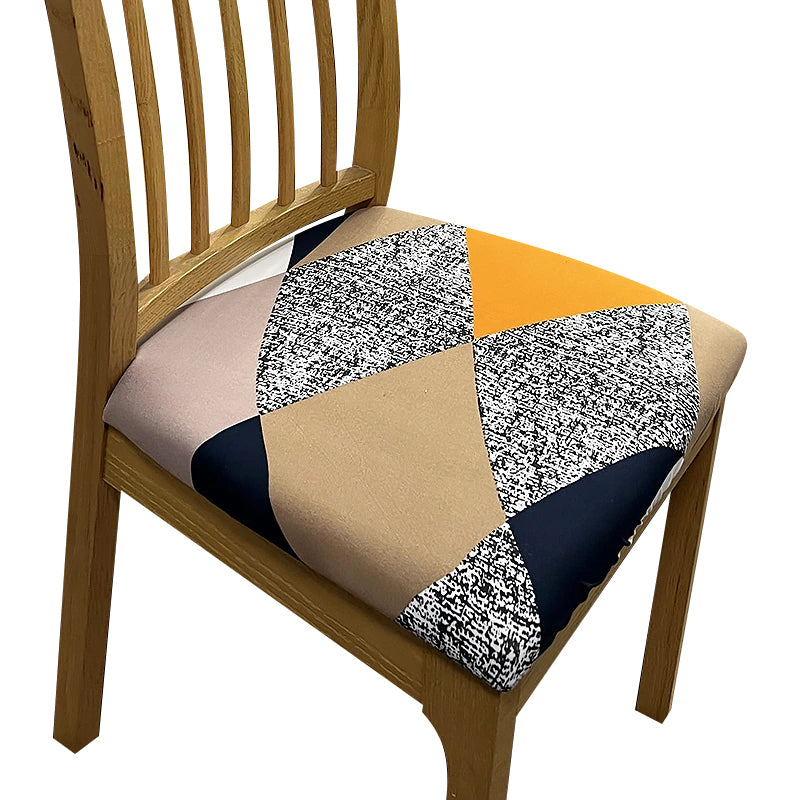 Anyseat Chair Cover Multicolor Diagonal Print Stretch Seat Cover for Home Dinning Kitchen Washable Removable